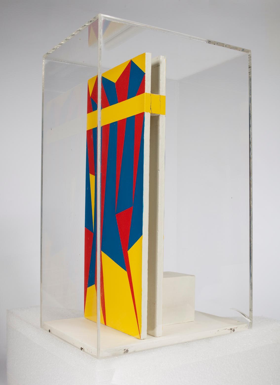 Roland Goeschl, Ohne Titel, undatiert, Mischtechnik in Plexibox, 35 × 16 × 22 cm, Belvedere, Wi…
