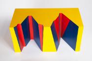 Roland Goeschl, Kleine Skulptur, 1969/1970, Holz farbig gefasst, 24 x 50 x 24,5 cm, Belvedere, …