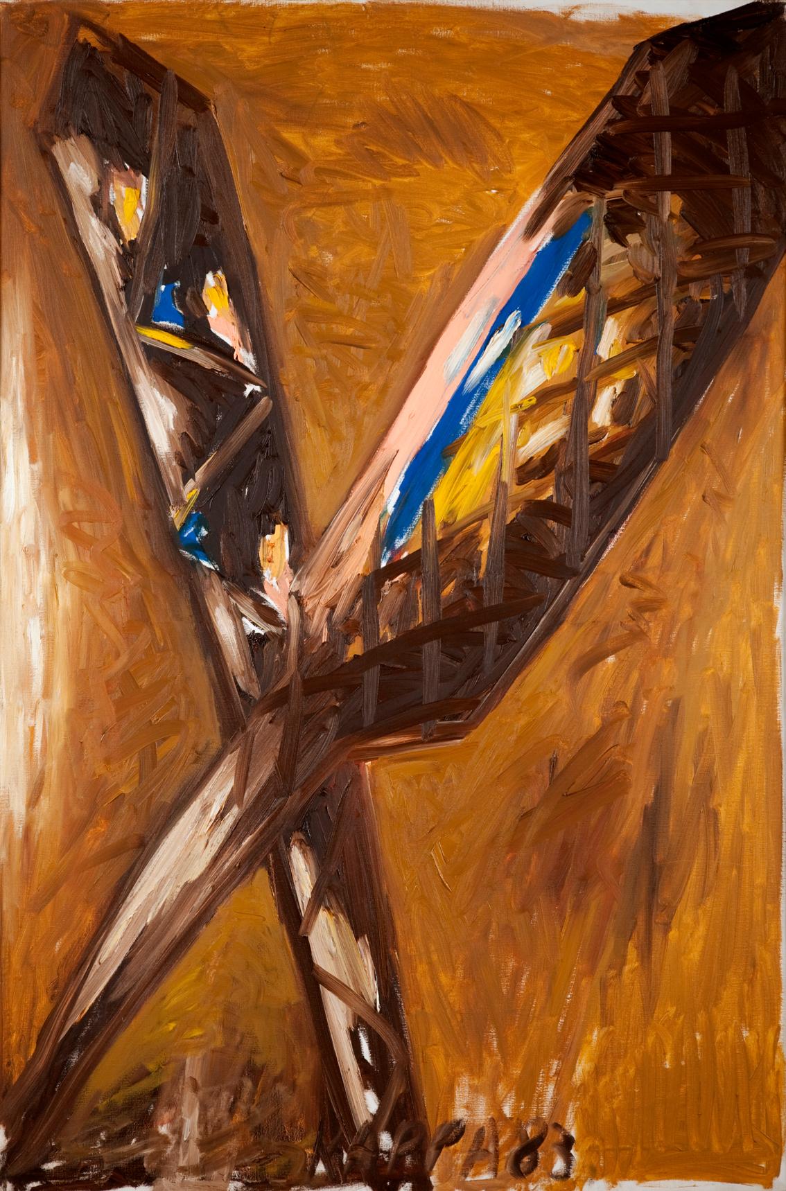 Kurt Kocherscheidt, LOX, 1983, Öl auf Leinwand, 150 x 100 cm, Dauerleihgabe Ernst Ploil, Belved…