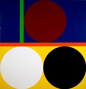 Gerwald Rockenschaub, Ohne Titel, 1999, Folie auf Alucore, 140 × 135 cm, Dauerleihgabe Ernst Pl…