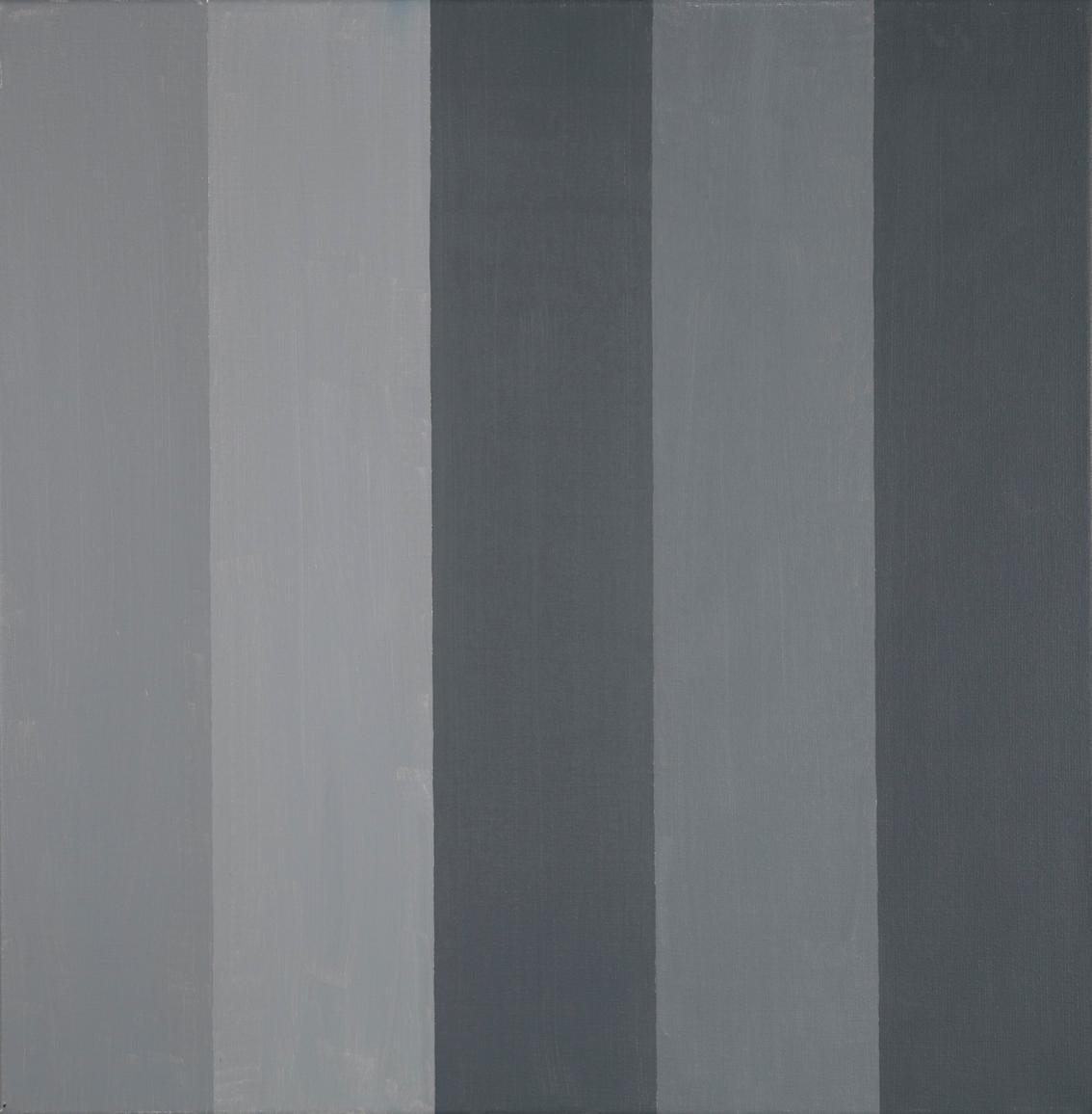 Heimo Zobernig, Ohne Titel (Diptychon), 1989, Öl auf Leinwand, 50 x 50 x 2 cm, 2011 Dauerleihga…