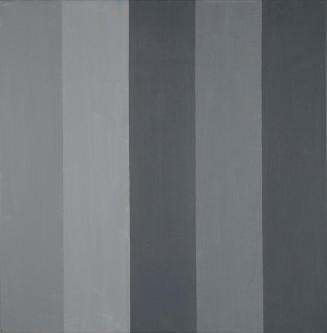 Heimo Zobernig, Ohne Titel (Diptychon), 1989, Öl auf Leinwand, 50 x 50 x 2 cm, 2011 Dauerleihga…