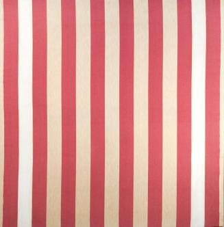 Daniel Buren, Fiche technique, 1972, Acryl auf rotem und weißem Gewebe, 142 x 137,5 cm, Dauerle ...