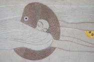 Gustav Klimt, Beethovenfries: Beethovenfries: Die Sehnsucht nach Glück - Tafel 1, linke Langwan…