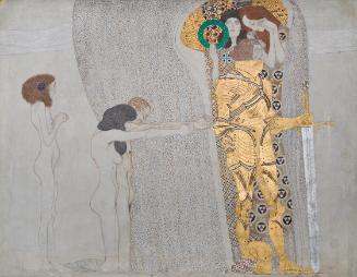 Gustav Klimt, Beethovenfries:Beethovenfries: Die Leiden der schwachen Menschheit und Der wohlge…