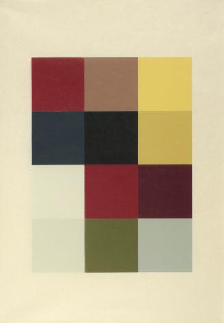 Sherrie Levine, After Mondrian, 1989, Holzschnitt auf Japanpapier. Blatt aus einer Serie von vi…