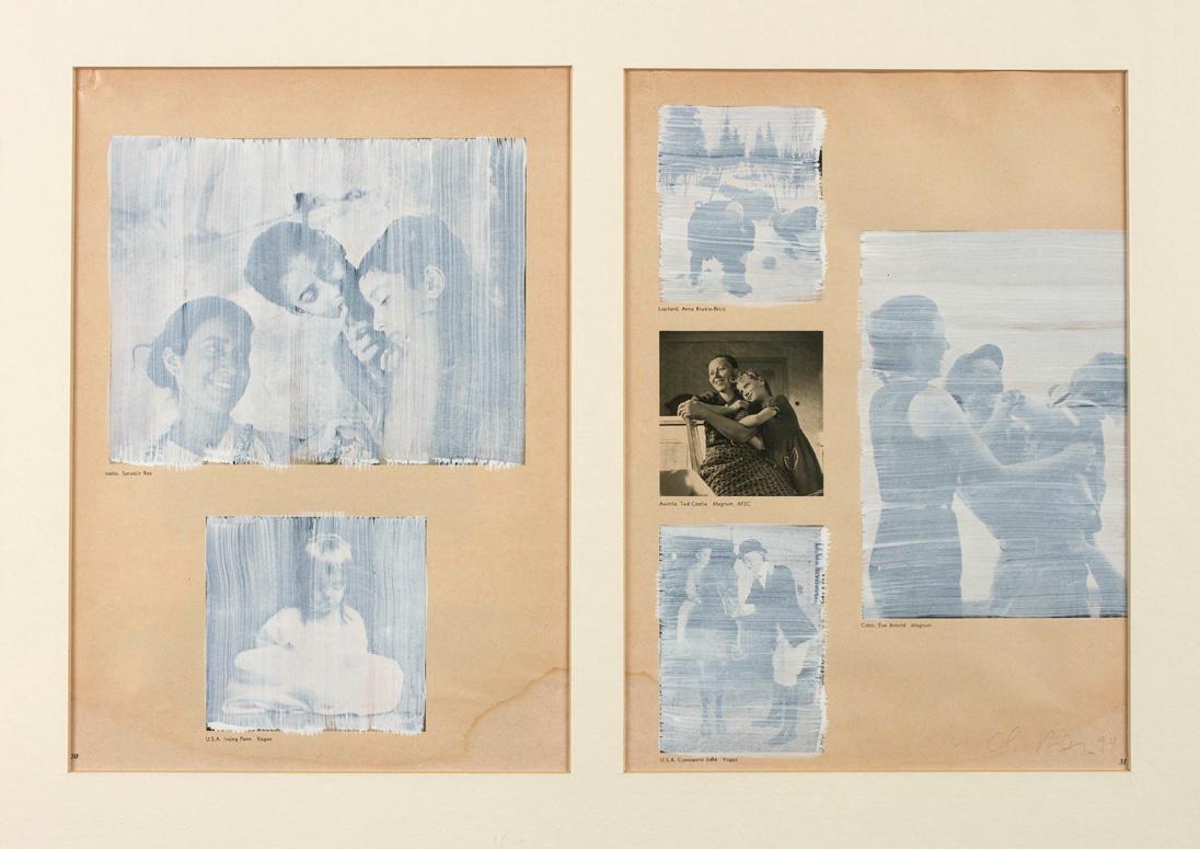 Christian Philipp Müller, The Family of Austrians, 1993, Ausschnitte aus Buchseiten, montiert a…