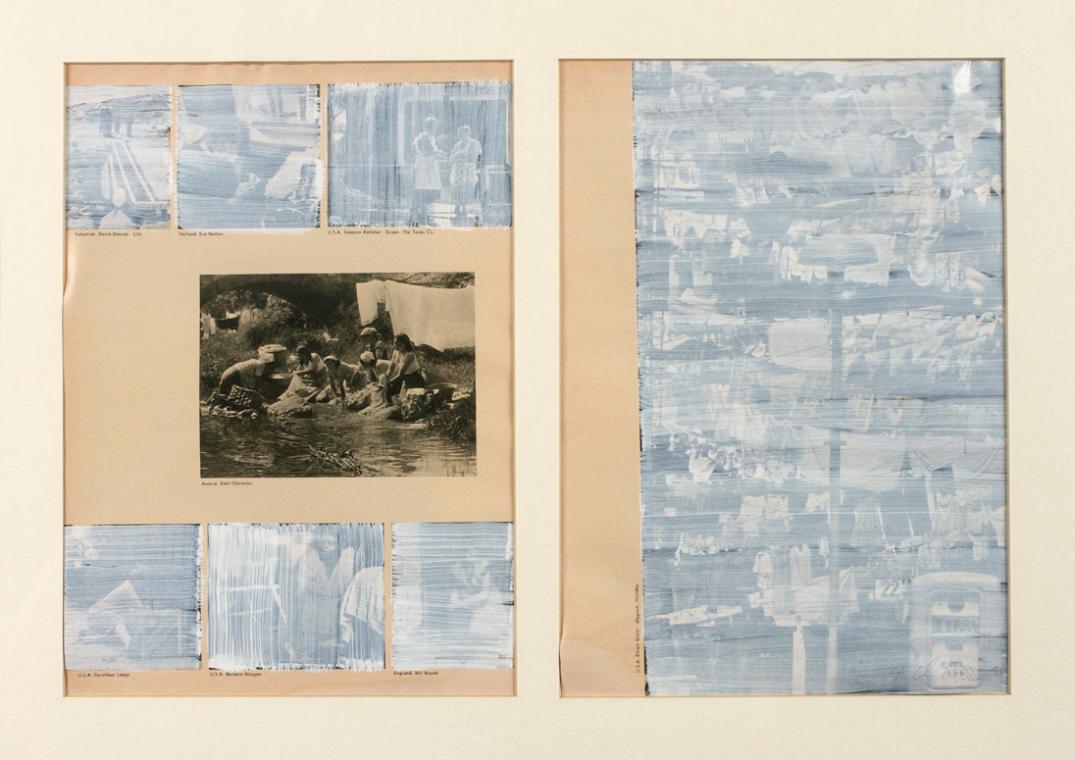 Christian Philipp Müller, The Family of Austrians, 1993, Ausschnitte aus Buchseiten, montiert a…