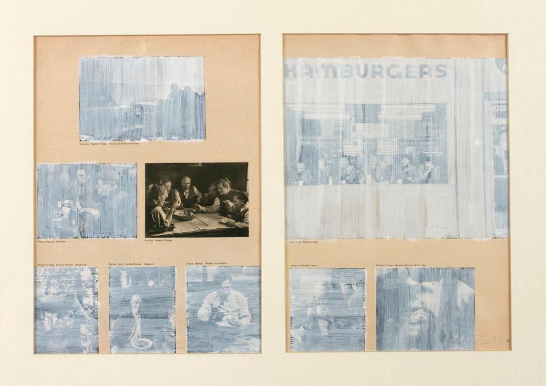 Christian Philipp Müller, The Family of Austrians, 1993, Ausschnitte aus Buchseiten, montiert a…