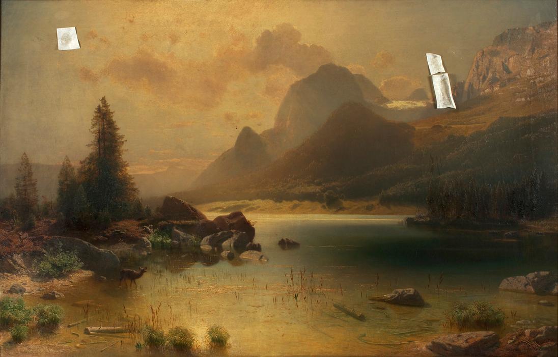 Eugen Jettel, Hintersee bei Berchtesgaden, 1864, Öl auf Leinwand, 92 x 143 cm, Belvedere, Wien, ...