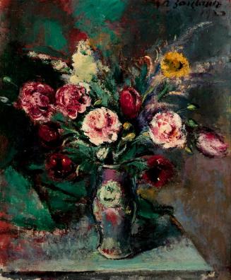 Anton Faistauer, Sommerblumenstück, 1922, Öl auf Leinwand, 60 x 49,5 cm, Dauerleihgabe Ferdinan…