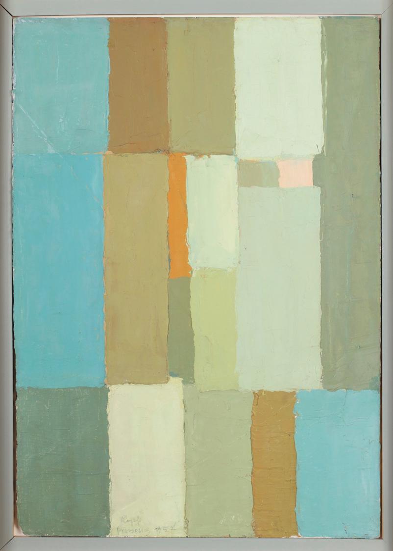 Maria Lassnig, Kopf, 1957, Öl auf Karton, 52 x 36 cm, Dauerleihgabe Ernst Ploil, Belvedere, Wie…