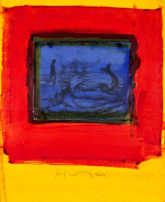 Richard Dreyer, Von den Fischer und siine Fru, 2002, Wasserfarbe auf Kreidelithografie auf Papi…