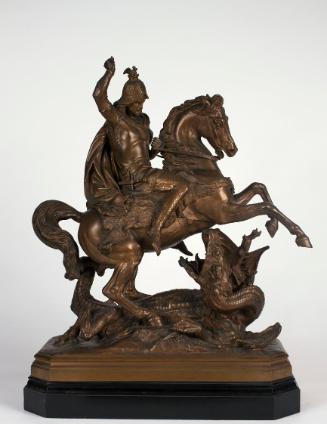 Anton Dominik Ritter von Fernkorn, Reiterstatuette des heiligen Georg den Drachen tötend, 1853,…