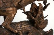 Anton Dominik Ritter von Fernkorn, Reiterstatuette des heiligen Georg den Drachen tötend, Detai…
