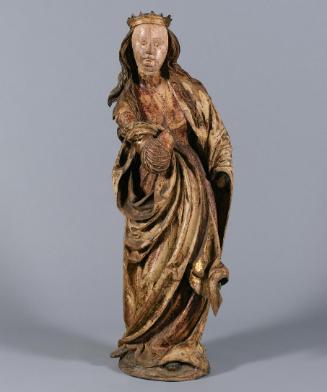Niederösterreichischer Bildschnitzer, Heilige, um 1510/1520, Lindenholz, Spuren originaler Grun…