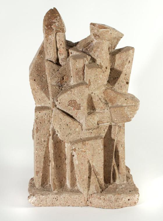 Wander Bertoni, Musikantengruppe, 1949-1950, Rosengranit, Artothek des Bundes, Dauerleihgabe im…