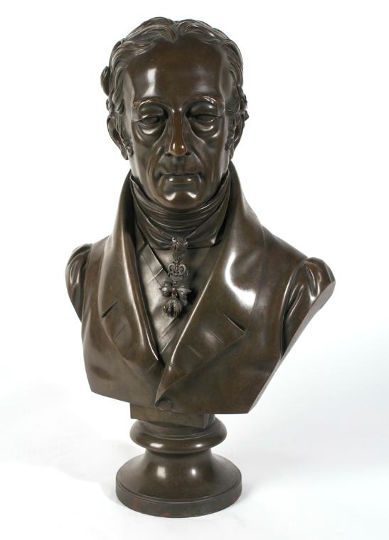 Elias Hütter, Josef Glanz, Der Minister Graf Johann Philipp Stadion, 1821, Bronzeguss, H: 61,5  ...