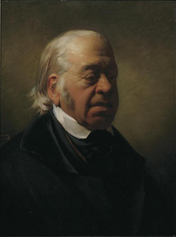 Friedrich von Amerling, Der Maler Johann Nepomuk Schödlberger (1779–1853), 1852, Öl auf Leinwan ...