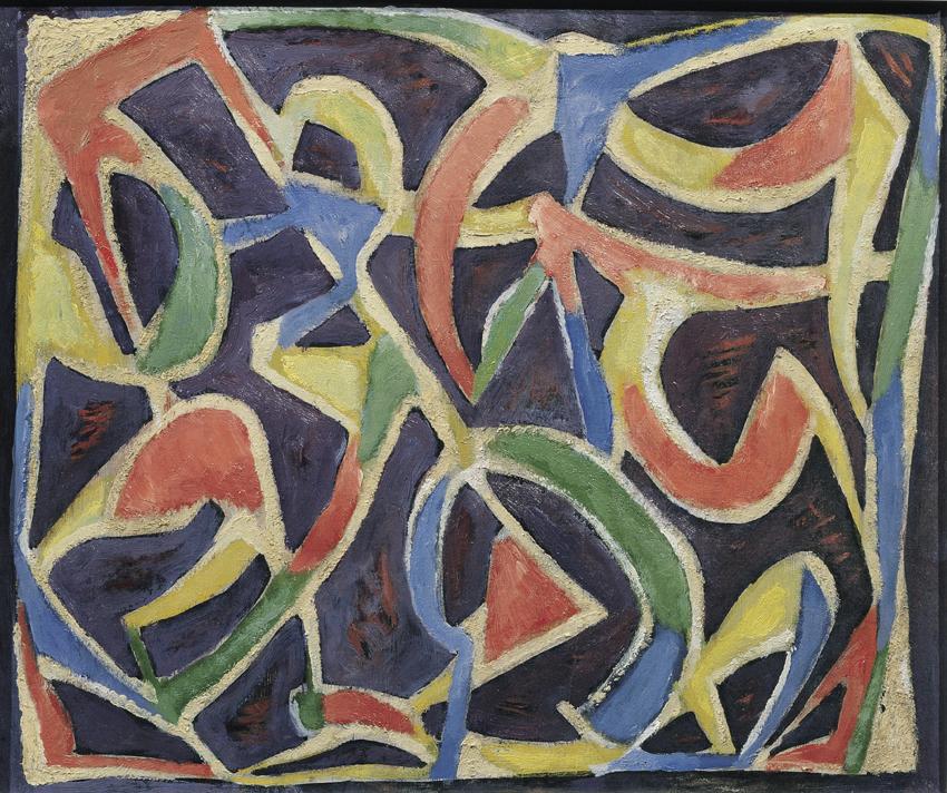 Kurt Weber, Abstrakte Komposition, 1938, Öl auf Leinwand, 53 x 63 cm, Belvedere, Wien, Inv.-Nr.…