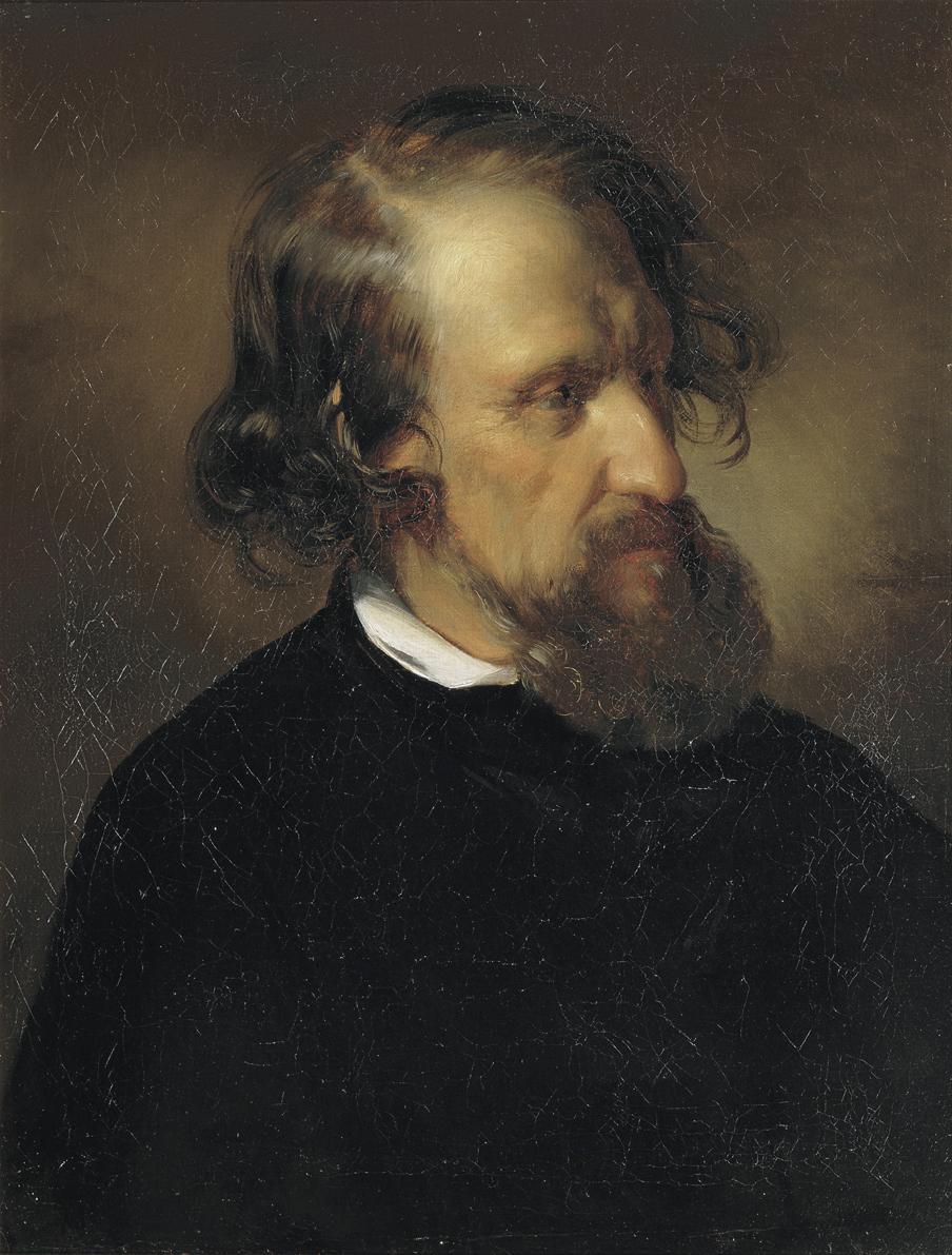 Friedrich von Amerling, Der Maler und Lithograf Josef Kriehuber (1800–1876), 1853, Öl auf Leinw…