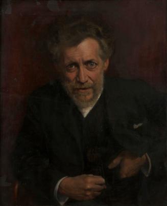 Emanuel Baschny, Porträt Professor Edmund von Hellmer, 1905, Öl auf Leinwand, 69,5 x 56 cm, Bel…