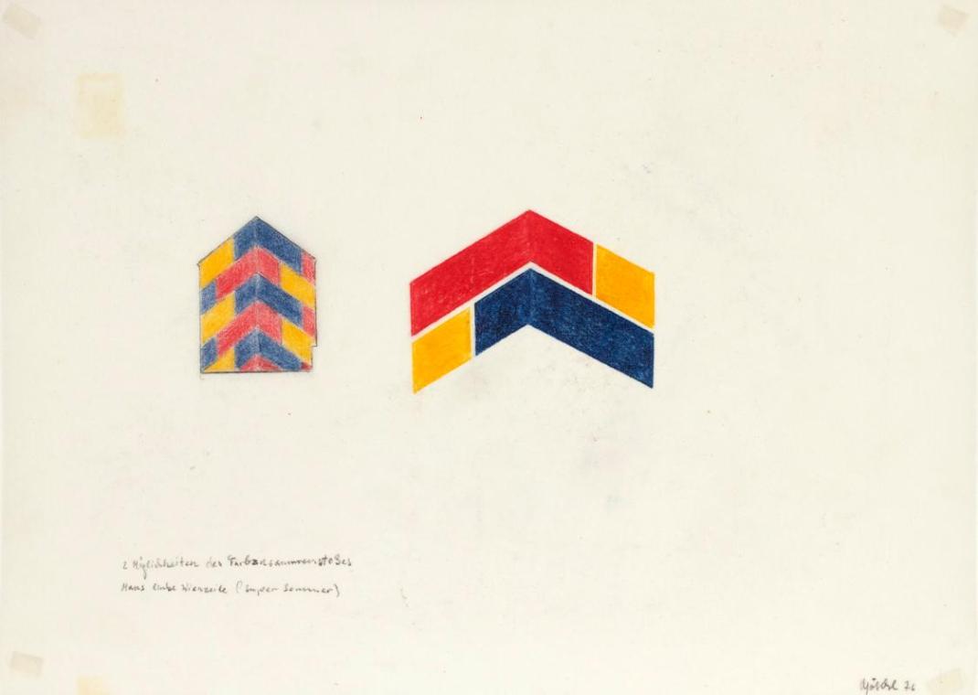 Roland Goeschl, 2 Möglichkeiten des Farbzusammenstoßes Haus Linke Wienzeile (Super Sommer), 197…