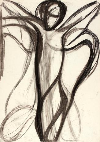 Josefine Sokole, Figurenstudie, Kreide auf Papier, 85,7 x 61 cm, Belvedere, Wien, Inv.-Nr. 9987