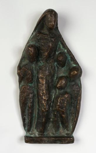Josefine Sokole, Schutzmantelmadonna, Bronze, 28 x 13,5 x 5 cm, Belvedere, Wien, Inv.-Nr. 10625
