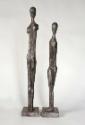Josefine Sokole, Menschenpaar, Aluguss, Mann: 80 x 12,5 x 15,5 cm, Frau: 69 x 13 x 16 cm, Belve…