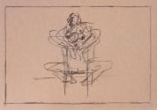 Cornelius Kolig, Vier Skizzen zu Oberes und Unteres Belvedere, 1985, Bleistift auf Papier, je: …