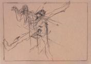Cornelius Kolig, Vier Skizzen zu Oberes und Unteres Belvedere, 1985, Bleistift auf Papier, je: …