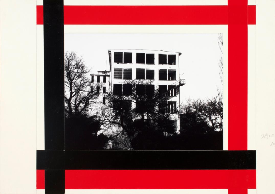 Felix Kalmar, Entwurf für Serie 3, 1995, Collage auf Papier, 29,7 × 41,7 cm, Belvedere, Wien, I…