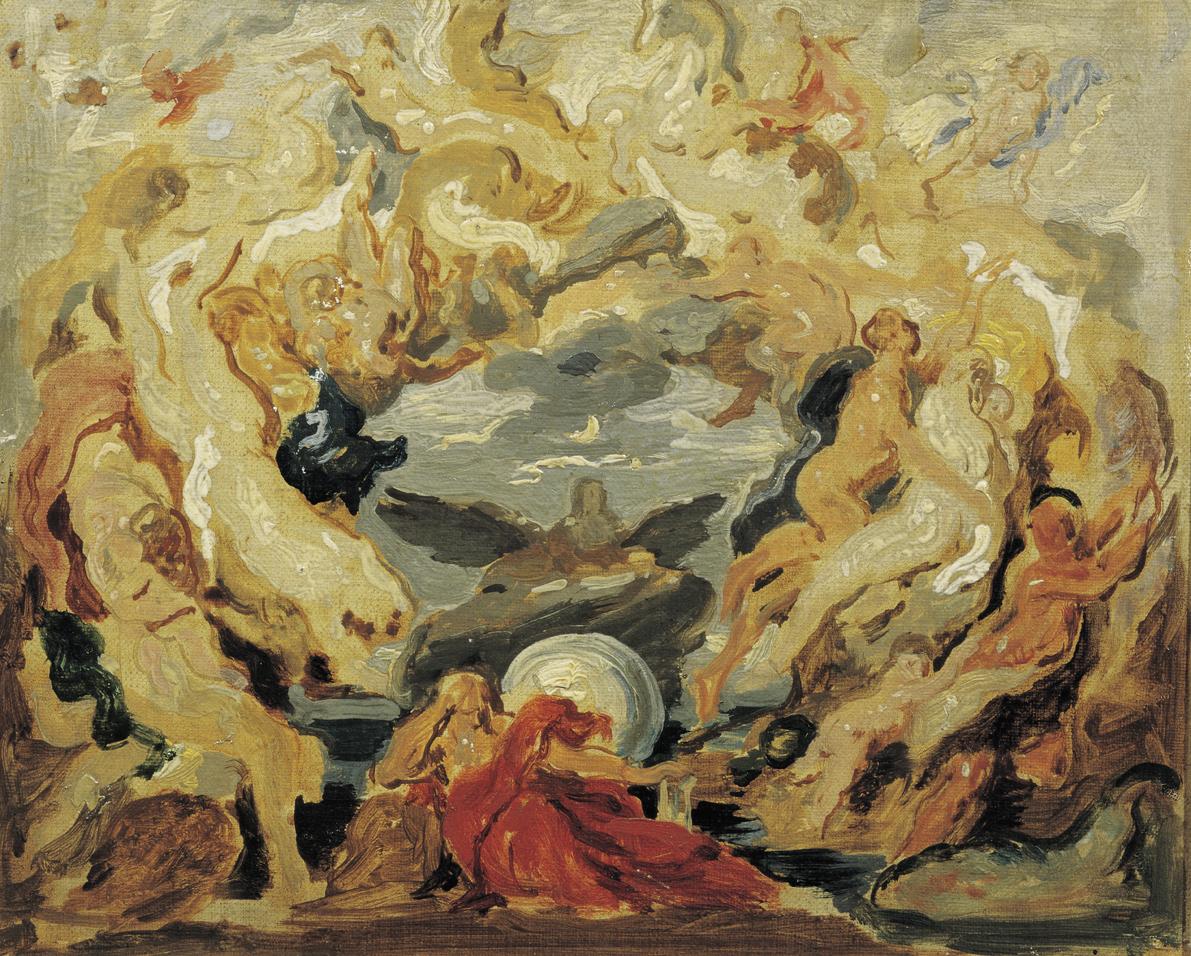 Hans Canon, Der Kreislauf des Lebens, um 1883, Öl auf Leinwand auf Karton, 22,5 x 28 cm, Belved…