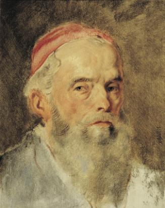 Hans Canon, Kopfstudie zur Loge Johannis, um 1872, Öl auf Holz, 43 x 35 cm, Belvedere, Wien, In…