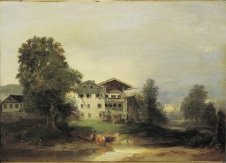 Franz Barbarini, Motiv aus Südtirol, 1845, Öl auf Holz, 26 × 37 cm, Belvedere, Wien, Inv.-Nr. 5 ...