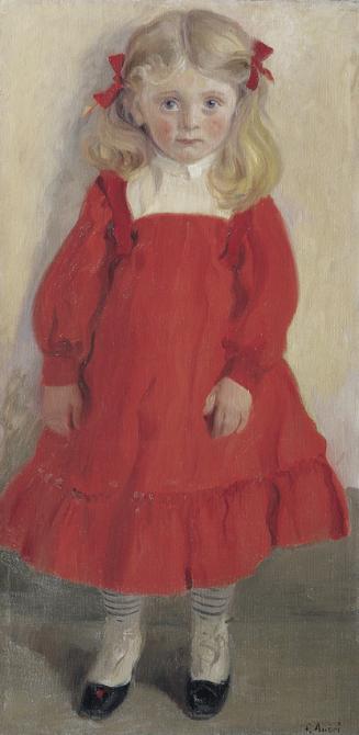 Ferdinand Andri, Elisabeth Steindl, um 1903, Öl auf Leinwand, 100 x 50 cm, Belvedere, Wien, Inv…