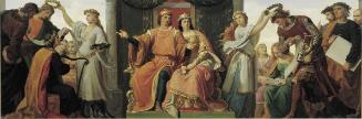 Karl von Blaas, Leopold der Glorreiche als Förderer der Künste und Wissenschaften, um 1860, Öl …