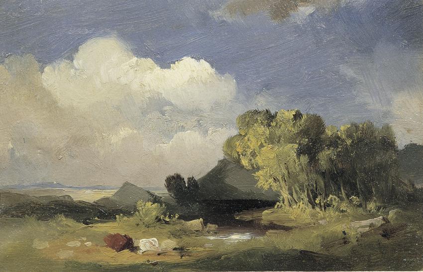 Joseph Brunner, Aus der Untersteiermark, um 1885/1886, Öl auf Papier, 13,5 x 21 cm, Belvedere, …