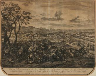 Jan van Huchtenburgh, Die Schlacht bei Luzzara, 1729, Kupferstich, 53 x 61 cm, Belvedere, Wien,…