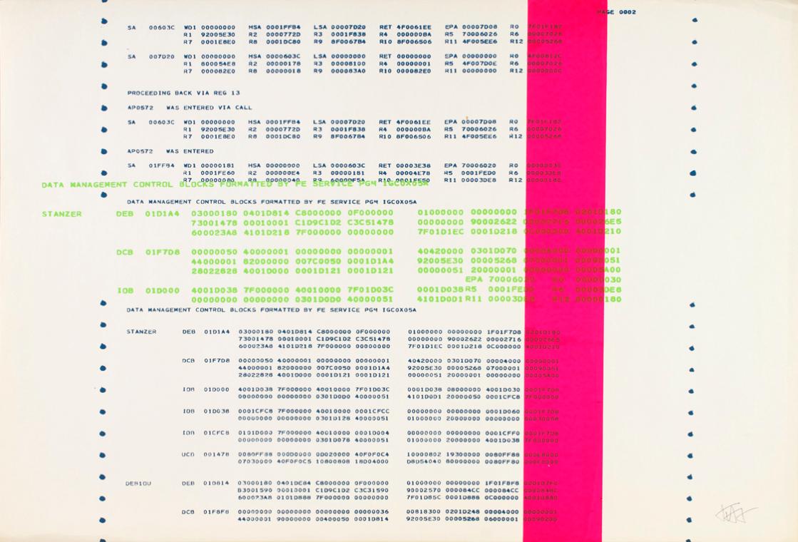 Felix Kalmar, Kassabon, 1993, Siebdruck auf Papier, 54,4 × 80,8 cm, Belvedere, Wien, Inv.-Nr. 1…