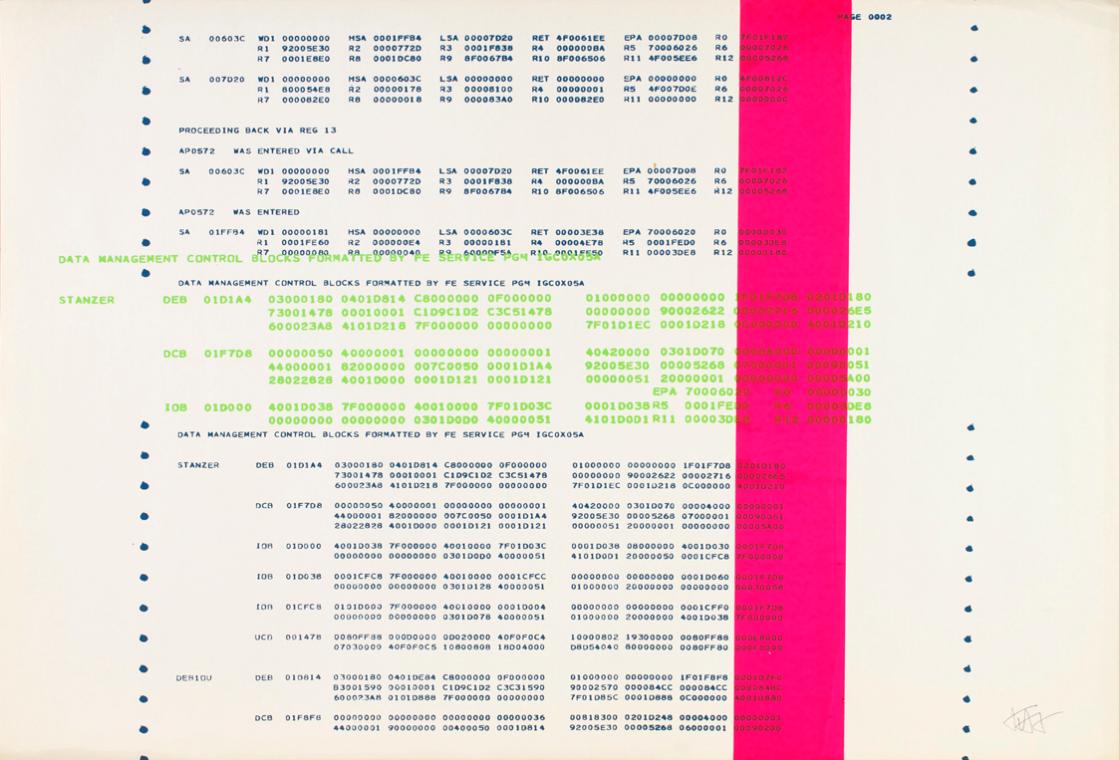 Felix Kalmar, Kassabon, 1993, Siebdruck auf Papier, 54,4 × 80,8 cm, Belvedere, Wien, Inv.-Nr. 1 ...