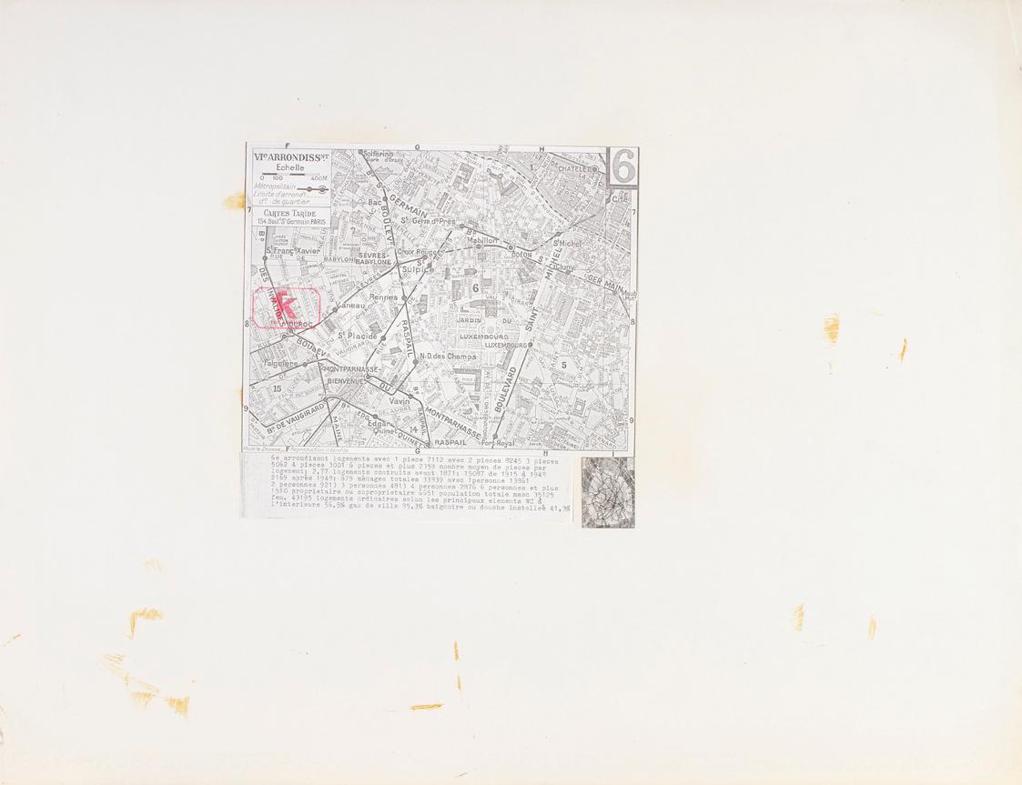 Felix Kalmar, Paris, 1970, Collage, 50 x 65 cm, Belvedere, Wien, Inv.-Nr. 10636/5
