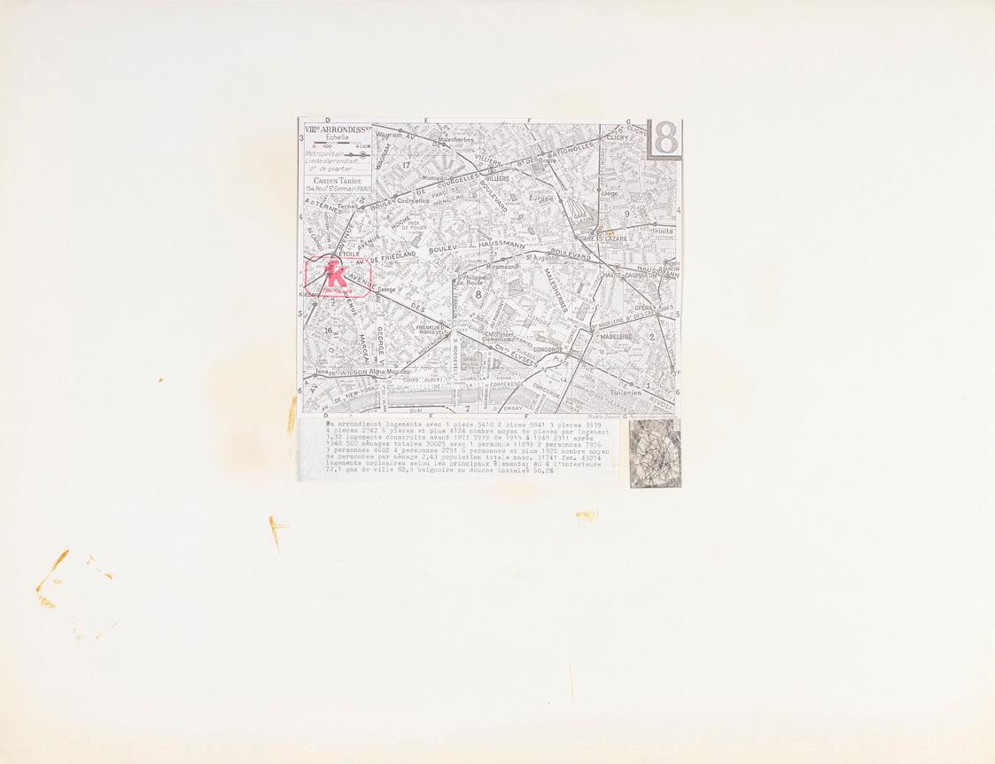 Felix Kalmar, Paris, 1970, Collage, 50 x 65 cm, Belvedere, Wien, Inv.-Nr. 10636/7
