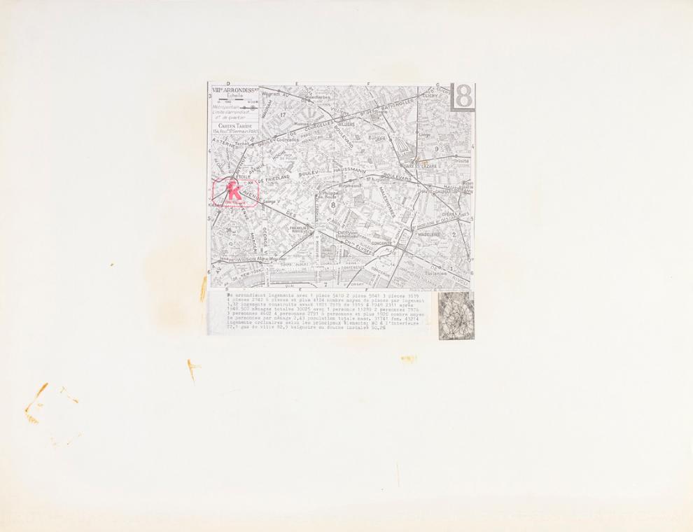 Felix Kalmar, Paris, 1970, Collage, 50 x 65 cm, Belvedere, Wien, Inv.-Nr. 10636/7
