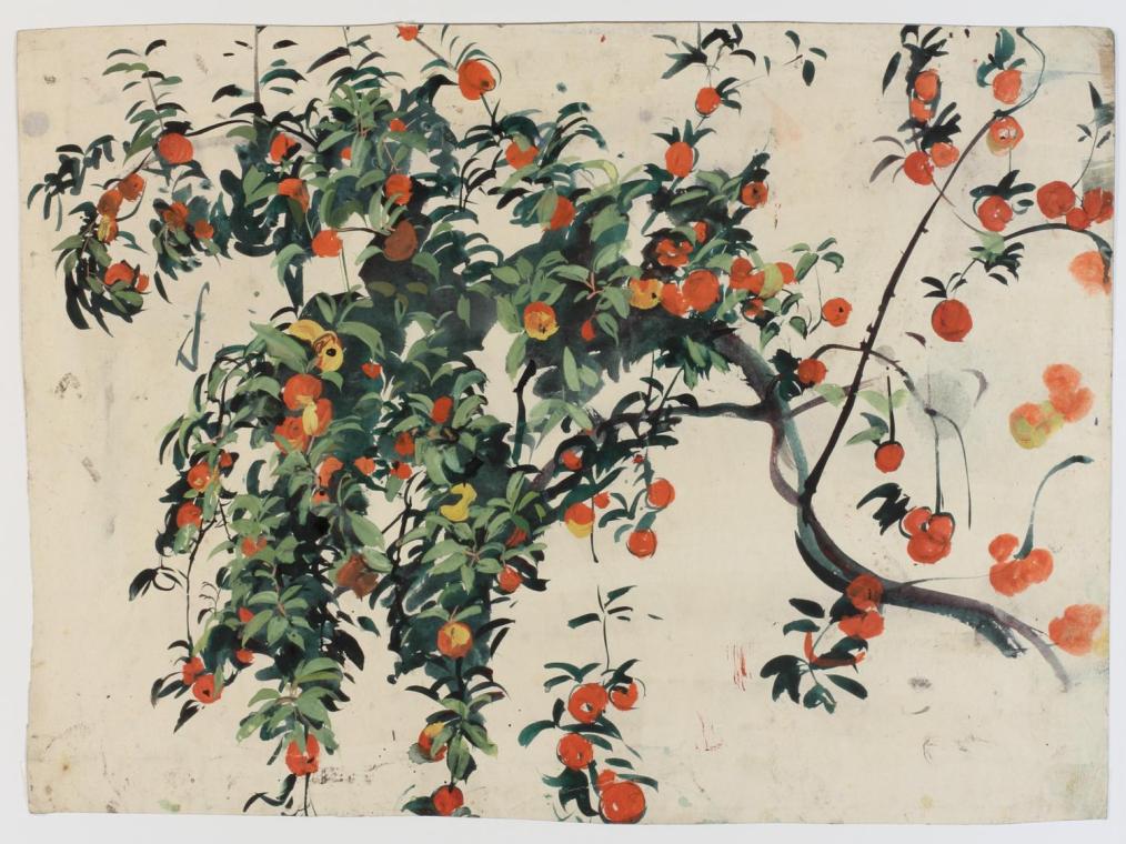 Ernestine Rotter-Peters, Apfelbaumzweig, 1930–1940, Tempera auf Papier, 28,6 x 38,4 cm, Belvede…