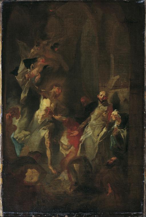 Franz Anton Maulbertsch, Christus erscheint dem heiligen Thomas (Entwurf zum Hochaltarbild der …