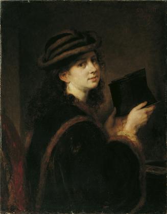 Hans Canon, Mädchen mit Stereoskop, 1871, Öl auf Leinwand, 82,5 x 65 cm, Belvedere, Wien, Inv.-…