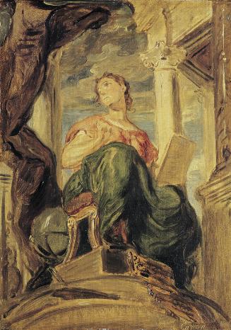 Hans Canon, Die Muse Clio, um 1875, Öl auf Leinwand auf Karton, 40,6 x 29 cm, Belvedere, Wien, …
