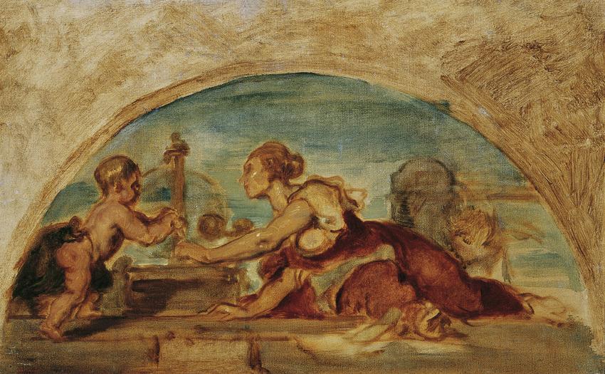 Hans Canon, Induktive Wissenschaft, um 1882, Öl auf Leinwand, 37 x 58,5 cm, Belvedere, Wien, In…